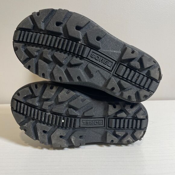 SOREL Children's Snow Commander Boots Black/Blue Size 10 Winter Warm Logo - Picture 5 of 9